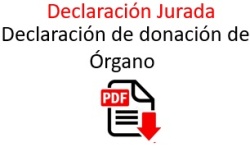 Declaración Jurada de Donación de Órgano